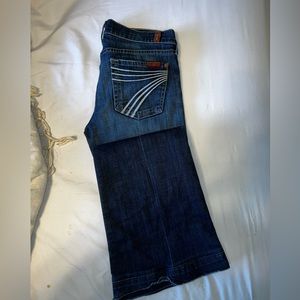 7 for all mankind dark flare jeans!!